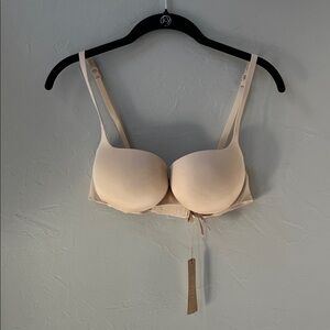 SKIMS ULTIMATE PUSH UP BALCONETTE BRA SAND 34C